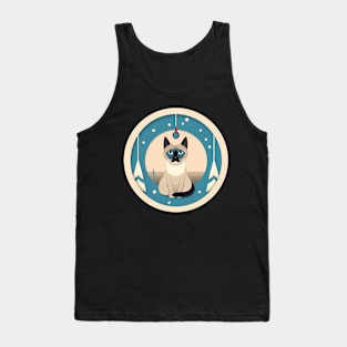 Siamese Cat Xmas Ornament, Love Cats Tank Top